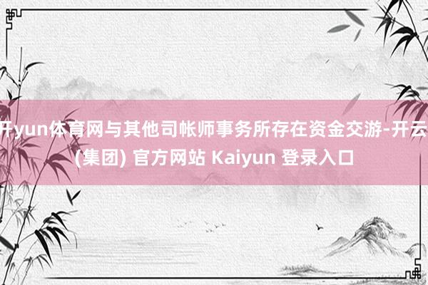 开yun体育网与其他司帐师事务所存在资金交游-开云 (集团) 官方网站 Kaiyun 登录入口