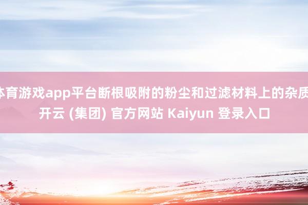 体育游戏app平台断根吸附的粉尘和过滤材料上的杂质-开云 (集团) 官方网站 Kaiyun 登录入口