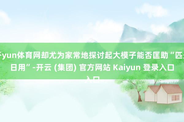 开yun体育网却尤为家常地探讨起大模子能否匡助“匹夫日用”-开云 (集团) 官方网站 Kaiyun 登录入口