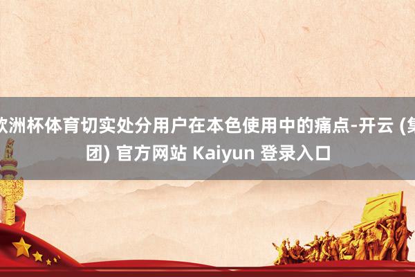 欧洲杯体育切实处分用户在本色使用中的痛点-开云 (集团) 官方网站 Kaiyun 登录入口