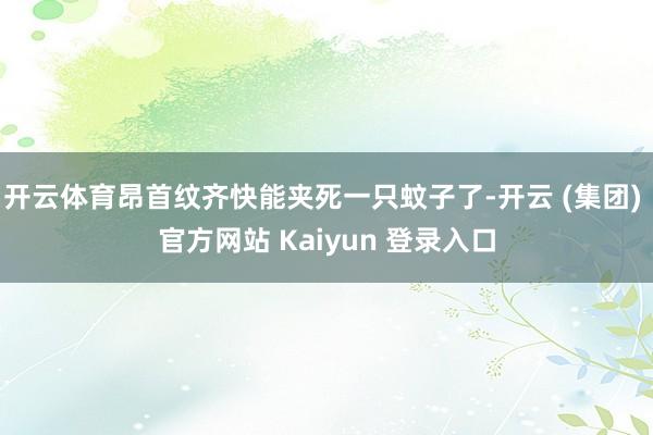 开云体育昂首纹齐快能夹死一只蚊子了-开云 (集团) 官方网站 Kaiyun 登录入口