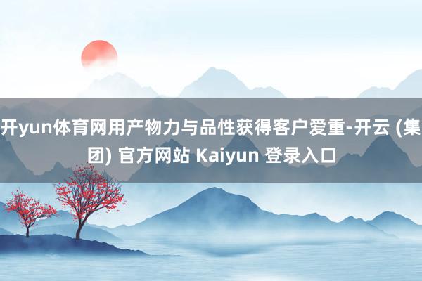 开yun体育网用产物力与品性获得客户爱重-开云 (集团) 官方网站 Kaiyun 登录入口