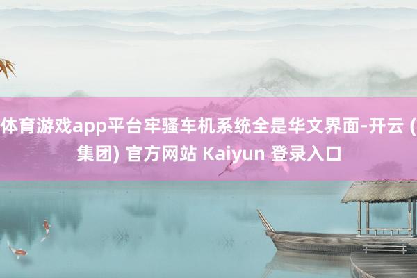 体育游戏app平台牢骚车机系统全是华文界面-开云 (集团) 官方网站 Kaiyun 登录入口