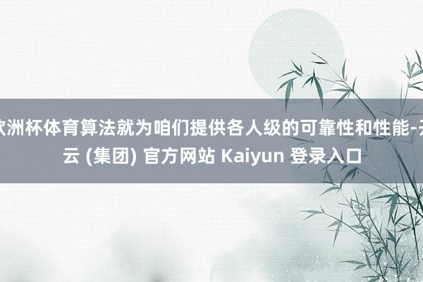 欧洲杯体育算法就为咱们提供各人级的可靠性和性能-开云 (集团) 官方网站 Kaiyun 登录入口