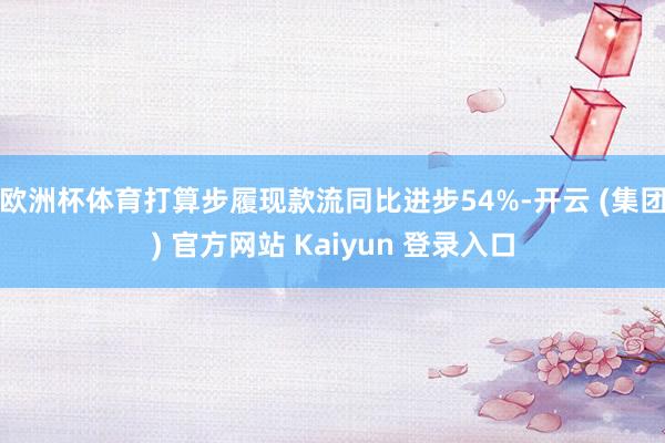 欧洲杯体育打算步履现款流同比进步54%-开云 (集团) 官方网站 Kaiyun 登录入口