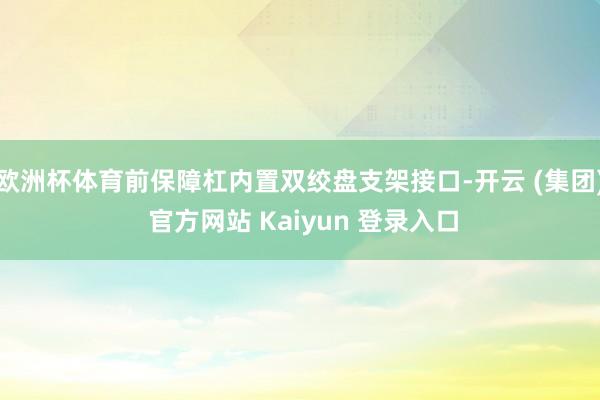欧洲杯体育前保障杠内置双绞盘支架接口-开云 (集团) 官方网站 Kaiyun 登录入口