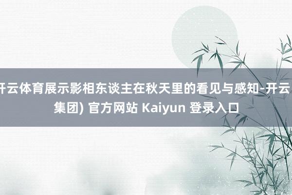 开云体育展示影相东谈主在秋天里的看见与感知-开云 (集团) 官方网站 Kaiyun 登录入口